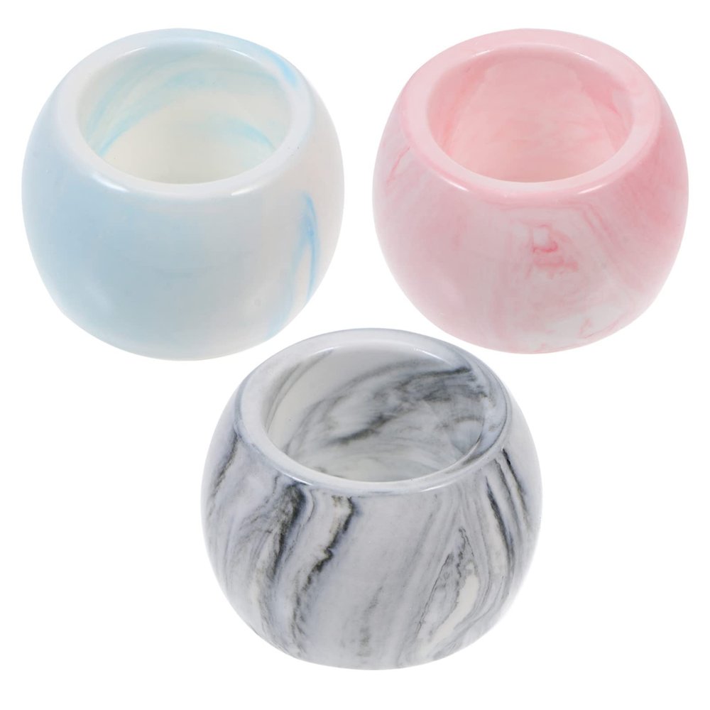 3pcs Marbling Ceramic Electric Toothbrush Holder Stylish Bathroom Organizer for Electric Toothbrushes and Toothpaste Easy to Clean Design in Grey and