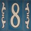 10cm x 7.5cm Blue & White Spanish Hand-painted Ceramic Number Tiles & Filigree Frames (Blue Number 6) view 3