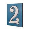 10cm x 7.5cm Blue & White Spanish Hand-painted Ceramic Number Tiles & Filigree Frames (Blue Number 2) view 1
