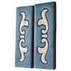10cm x 7.5cm Blue & White Spanish Hand-painted Ceramic Number Tiles & Filigree Frames (Blue 2 End Set) view 1