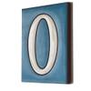 10cm x 7.5cm Blue & White Spanish Hand-painted Ceramic Number Tiles & Filigree Frames (Blue Number 0) view 1