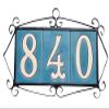 10cm x 7.5cm Blue & White Spanish Hand-painted Ceramic Number Tiles & Filigree Frames (Blue Number 3) view 2