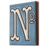 10cm x 7.5cm Blue & White Spanish Hand-painted Ceramic Number Tiles & Filigree Frames (Blue No Sign) view 1