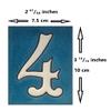 10cm x 7.5cm Blue & White Spanish Hand-painted Ceramic Number Tiles & Filigree Frames (Blue Number 9) view 3