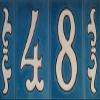 10cm x 7.5cm Blue & White Spanish Hand-painted Ceramic Number Tiles & Filigree Frames (Blue Number 7) view 3