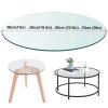 KDLKCT6 Tempered Glass Table Top,Strong Hardness,Protect The Desktop,Plate Glass,Round Glass Top 15in17in20in21in25in27in28in,Thickness: 9mm, Polished Edge (Color : Clear, Size : 58CM (23IN)) view 3