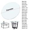 KDLKCT6 Table Top Tempered Glass 38 cm 48 cm 55 cm 68 cm 75 cm 80 cm, 18 Sizes, Thick : 9mm, Flat Edge Polish, Clear, Heat Resistant, Not Easy to Damage, Round Glass Table Top view 4