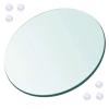 KDLKCT6 Tempered Glass Table Top,Tempered Polished Edge,Round Glass Table Top -Clear,Glass Table Top  21in 23in 24in 25in 27in 28in Thickness: 9mm, High Temperature Resistance,Not Fragile view 1