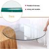 KDLKCT6 Tempered Glass Table Top,Tempered Polished Edge,Round Glass Table Top -Clear,Glass Table Top  21in 23in 24in 25in 27in 28in Thickness: 9mm, High Temperature Resistance,Not Fragile view 2