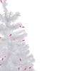 3' Pre-Lit Woodbury White Pine Slim Artificial Christmas Tree Pink Lights view 4