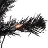 4' Pre-Lit Black Artificial Tinsel Christmas Tree Clear Lights view 2