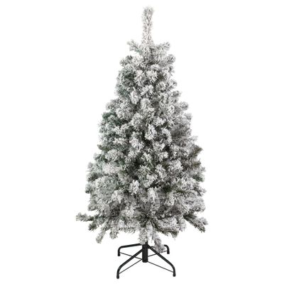 4.5' Flocked Madison Pine Artificial Christmas Tree Unlit