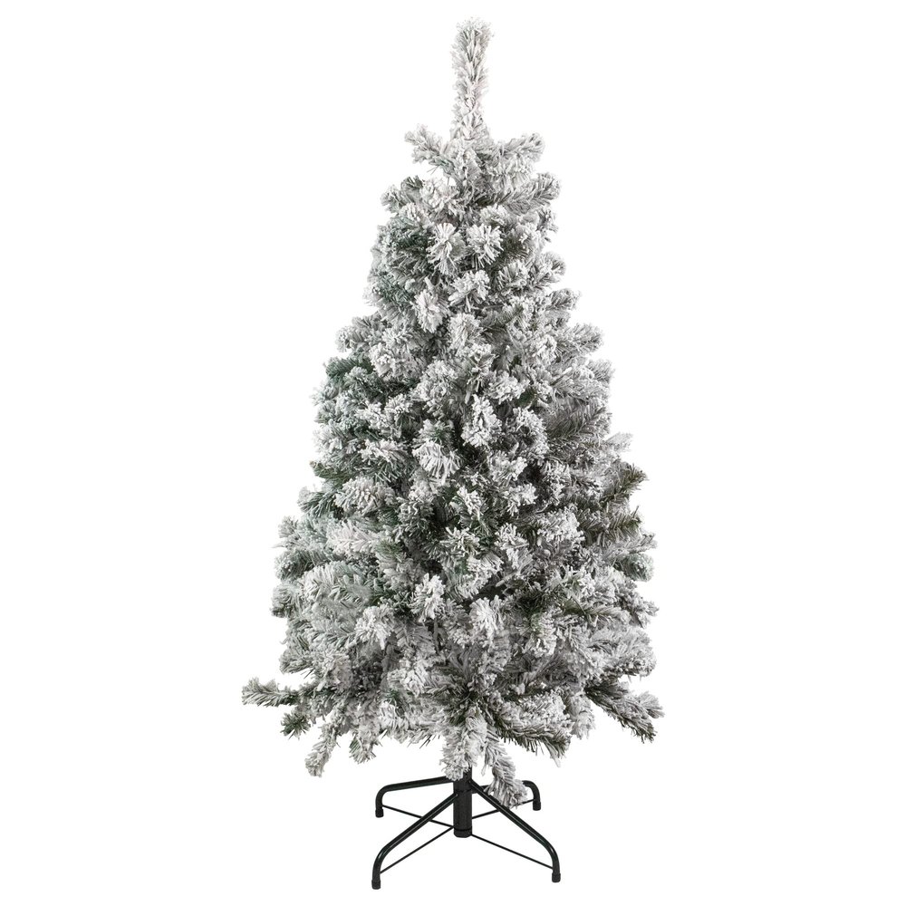 4.5' Flocked Madison Pine Artificial Christmas Tree Unlit