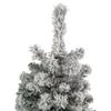 4.5' Flocked Madison Pine Artificial Christmas Tree Unlit view 4
