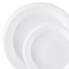 Nicole Fantini Cuisine - 9 Inches - Disposable Round White Plastic Plates For Thanksgiving - Good to use in Microwave : Perfect for Parties, Holidays, Weddings : 400 Count view 2