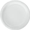 Nicole Fantini Serving - 7 Inches - Disposable Round White Plastic Plates For Thanksgiving - Good to use in Microwave : Perfect for Parties, Holidays, Weddings : 500 Count view 1