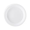 Nicole Fantini Cuisine - 9 Inches - Disposable Round White Plastic Plates For Thanksgiving - Good to use in Microwave : Perfect for Parties, Holidays, Weddings : 400 Count view 1