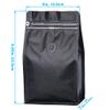 50 Pack Coffee Bags with Aluminum Foil and Degassing Valve, Resealable High Barrier Storage Bags, Odor-Proof for Coffee Beans, Stand Up Coffee Pouch, Flat Bottom (Medium-12OZ, Black) view 2