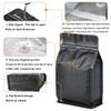 50 Pack Coffee Bags with Aluminum Foil and Degassing Valve, Resealable High Barrier Storage Bags, Odor-Proof for Coffee Beans, Stand Up Coffee Pouch, Flat Bottom (Medium-12OZ, Black) view 3