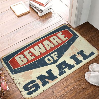 gaeruite Boot Mat Tray Beware of Snail Rug Camping Gifts (Size : 16 * 25IN/40 * 60CM)