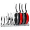Expandable Pot and Pan Organizers Rack, 10+ Pans and Pots Lid Organizer Rack Holder Fit for Kitchen Cabinet Bakeware Organizer Rack Holder with 10 Adjustable Compartments view 1