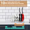 Expandable Pot and Pan Organizers Rack, 10+ Pans and Pots Lid Organizer Rack Holder Fit for Kitchen Cabinet Bakeware Organizer Rack Holder with 10 Adjustable Compartments view 3