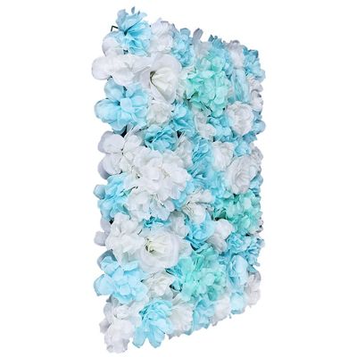 12 Pcs Artificial Flower Wall Panels 60x40cm 3D Flower Background for Wall, Wedding Flower Decorations Wall Silk Rose Panels for Photo Areas, Stage Background Wall(Dahlia + Hydrangea Rose)