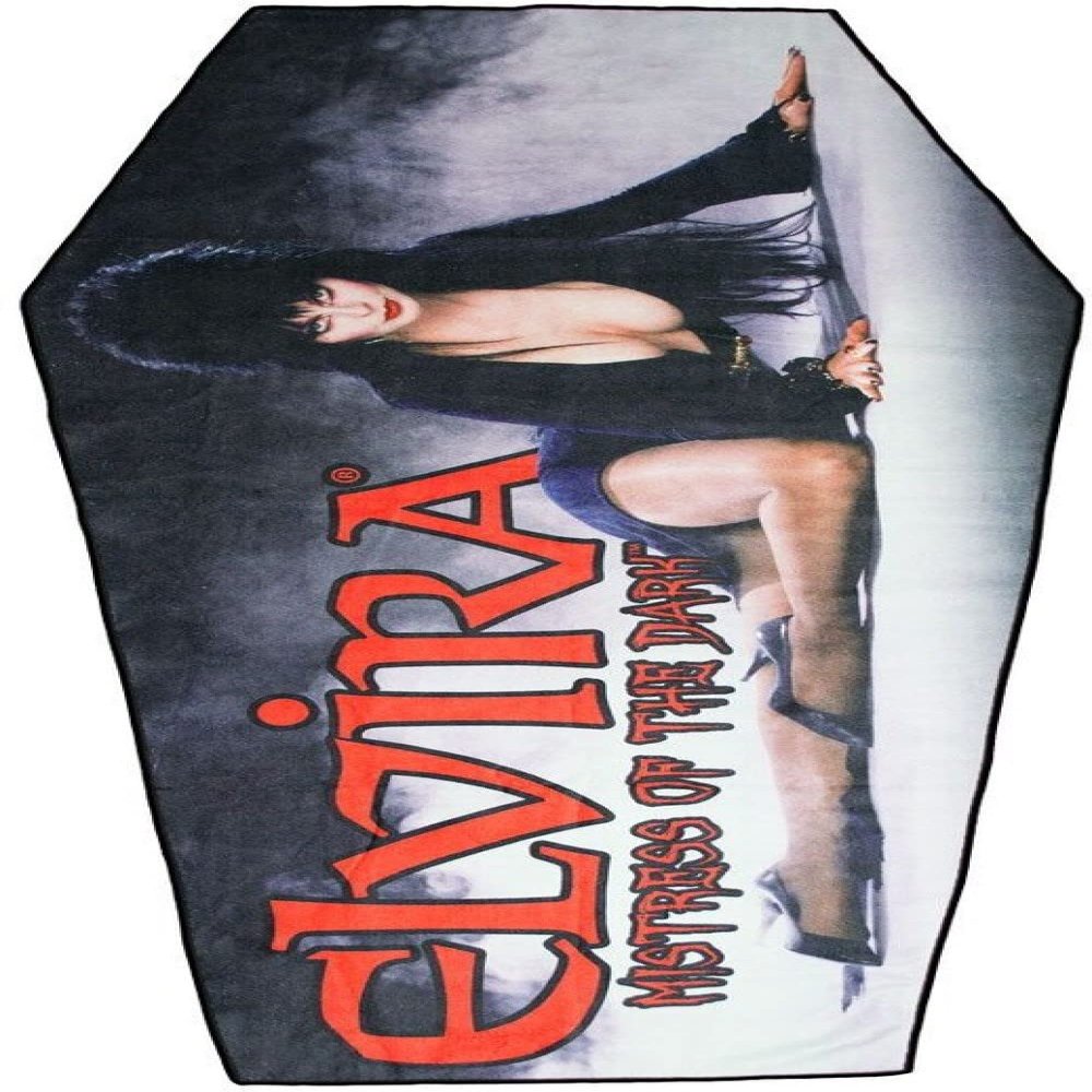 Kreepsville Elvira Classic Red Logo Coffin Beach Towel HWCBTERL