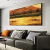 100% Hand-Painted Original Oil Painting Nature Oil Painting on Canvas Greece Mediterranean Landscape Oil Painting Abstract Wall Art 48X24in Unframed view 3