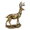 10 Point Antlers Trophy Buck Stag Deer Rustic Statue in Gold Patina view 2