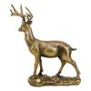 10 Point Antlers Trophy Buck Stag Deer Rustic Statue in Gold Patina view 4