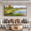 100% Hand-Painted Original Oil Painting Oil Painting Landscape Landscape Original Oil Painting Original Landscape Oil Painting 48X24Inch Unframed view 2