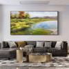 100% Hand-Painted Original Oil Painting Oil Painting Landscape Landscape Original Oil Painting Original Landscape Oil Painting 48X24Inch Unframed view 4