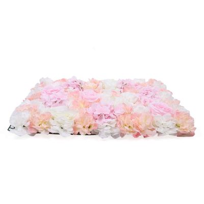 10 Pcs Artificial Flower Wall Panels 60x40cm 3D Flower Background for Wall, Pink Wedding Flower Decorations Wall Silk Rose Panels for Candy Wall, Photo Areas, Stage Background Wall, 24 x16inch