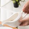 14oz Gravy Boat, Ceramic Sauce Boat for Salad Dressings, Creamer, Broth, Black Pepper, White Cream Sugar Dish (Color : White, Size : 8.0" x 3.6") view 3