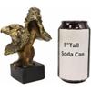 6" Tall Bald Eagle and Eaglet Head Bust Figurine with Black Pedestal view 2