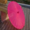 AEAOA Plain Bamboo Cloth Parasol Umbrella Great for Wedding Party Favor (Hot Pink) view 2