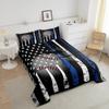 Boys Baseball Bedding Set Twin,Grunge Style Baseball Bat Basketball Softball Comforter Set for Kids Bedroom Decor,American Flag Stars Quilted Duvet,Ball Sports Game Down Comforter Warm,White Blue view 3