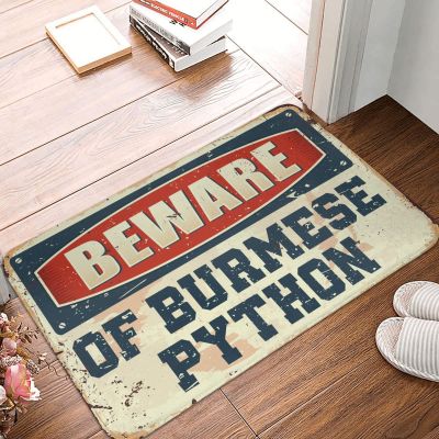 gaeruite Boot Mat Tray Beware of Burmese Python Rug Camping Gifts (Size : 20 * 32IN/50 * 80CM)