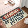 gaeruite Boot Mat Tray Beware of Burmese Python Rug Camping Gifts (Size : 20 * 32IN/50 * 80CM) view 1
