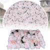 6 Pcs Artificial Flower Wall Panels 60x40cm Silk Hydrangea Wall Panel Flowers, Rose Wall Panel Artificial Flowers Wall Decor 3D Flower Wall Panel Silk Flowers(White Dahlia + Champagne Peony + Leaf) view 3
