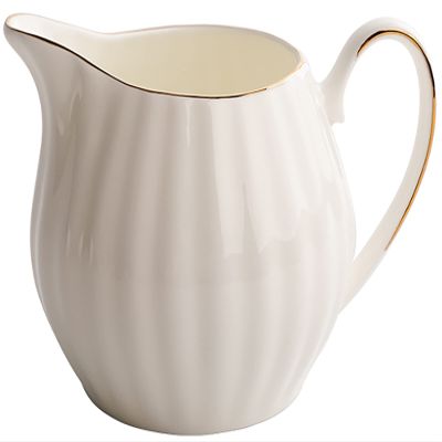 10.6 OZ Gravy Boat with Handle, Mini White Fine Porcelain Phnom Penh Creamer Pitcher for Gravy, Warming Sauces (Color : White, Size : 4.7" x 3.1")