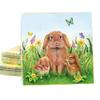 20-ct 13x13 Bunny Napkins for Decoupage Cute Bunny Family Napkins Easter Dinner Napkins Paper Bunny Paper Napkins Easter Paper Napkins Decorative Napkins for Decoupage Clearance view 2
