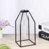 BESPORTBLE Nordic Simple Glass Vase Iron Art Vase Desktop Flower Vase with Metal Stand Hydroponic Plant Holder Test Tube Bud Vase for Home Kitchen Office Table Top Decor Black B view 3