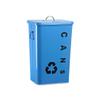 UYVI Garbage Can Trash Can Creative Square Metal Coating Recyclable Outdoor Garbage Can 40 Liters/10.5 Gallons Large Garbage Bin with Lids Best Lifestyle Items (Color : Blue) view 1