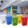 UYVI Garbage Can Trash Can Creative Square Metal Coating Recyclable Outdoor Garbage Can 40 Liters/10.5 Gallons Large Garbage Bin with Lids Best Lifestyle Items (Color : Blue) view 3
