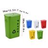UYVI Garbage Can Trash Can Creative Square Metal Coating Recyclable Outdoor Garbage Can 40 Liters/10.5 Gallons Large Garbage Bin with Lids Best Lifestyle Items (Color : Blue) view 4