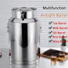 201 Stainless Steel Milk Transport Can 5-88L Milk Jug Pot Milk Bucket Wine Pail Keg Oil Barrel Tea Canister with Sealed Lid for Liquid And Solid Storage,35L view 2