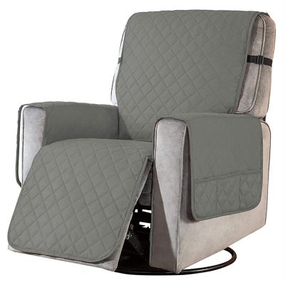 YSLJW Recliner Cover, Cushion Pet Dog Child Chair Cover Washable Sofa Cover Side Pocket Armchair Throwing Mat (Color : Darkgrey, Size : L-1)