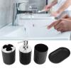 4Pcs Bathroom Vanity Countertop Accessory Set, Bathroom Toothbrush Sets Accessories Black with Cup Soap Dish for Decorative view 3